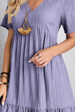 Load image into Gallery viewer, Full Size V-Neck Short Sleeve Dress
