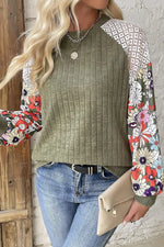 Load image into Gallery viewer, Floral Print Long Sleeve Top
