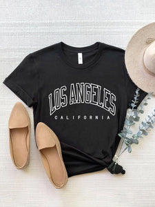 LOS ANGELES CALIFORNIA Round Neck T-Shirt