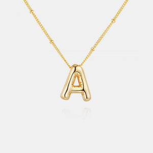 Gold-Plated Bubble Initial Necklace