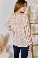 Load image into Gallery viewer, Hailey &amp; Co Embroidered Printed Balloon Sleeve Blouse
