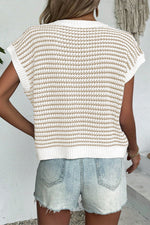 Load image into Gallery viewer, Striped Round Neck Sweater Vest
