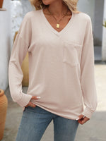 Load image into Gallery viewer, V-Neck Long Sleeve T-Shirt
