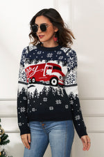 Load image into Gallery viewer, HAPPY Christmas Raglan Sleeve Sweater
