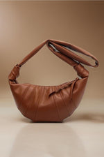 Load image into Gallery viewer, Zenana Vegan Leather Croissant Crossbody Bag
