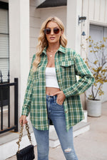 Load image into Gallery viewer, Plaid Button Up Long Sleeve Shirt
