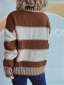 Contrast Striped Sweater