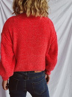 Load image into Gallery viewer, Round Neck Dropped Shoulder Long Sleeve Sweater
