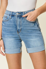 Load image into Gallery viewer, Judy Blue Full Size Tummy Control High Waist Denim Shorts
