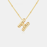 Load image into Gallery viewer, Gold-Plated Bubble Initial Necklace
