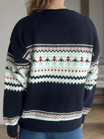 Load image into Gallery viewer, Contrast Round Neck Dropped Shoulder Sweater
