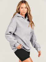 Load image into Gallery viewer, Dropped Shoulder Long Sleeve Hoodie
