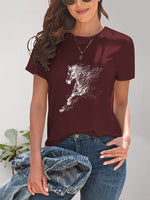 Load image into Gallery viewer, Horse Round Neck Short Sleeve T-Shirt
