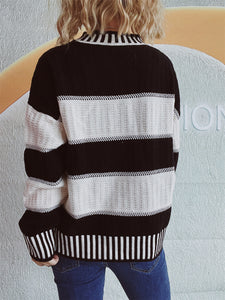 Contrast Striped Sweater