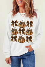 Load image into Gallery viewer, Pumpkin &amp; Bow Sweatshirt
