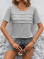 Load image into Gallery viewer, Ivy Lane Round Neck Short Sleeve Top
