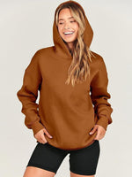 Load image into Gallery viewer, Dropped Shoulder Long Sleeve Hoodie
