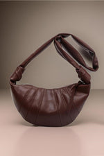 Load image into Gallery viewer, Zenana Vegan Leather Croissant Crossbody Bag
