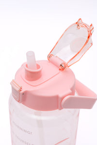 Elevated Water Tracking Bottle in Pink