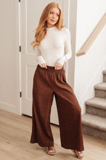 Load image into Gallery viewer, Harmony High Rise Wide Leg Pants in Brown
